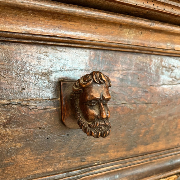 ITALIAN CARVED WALNUT CHEST OF DRAWERS