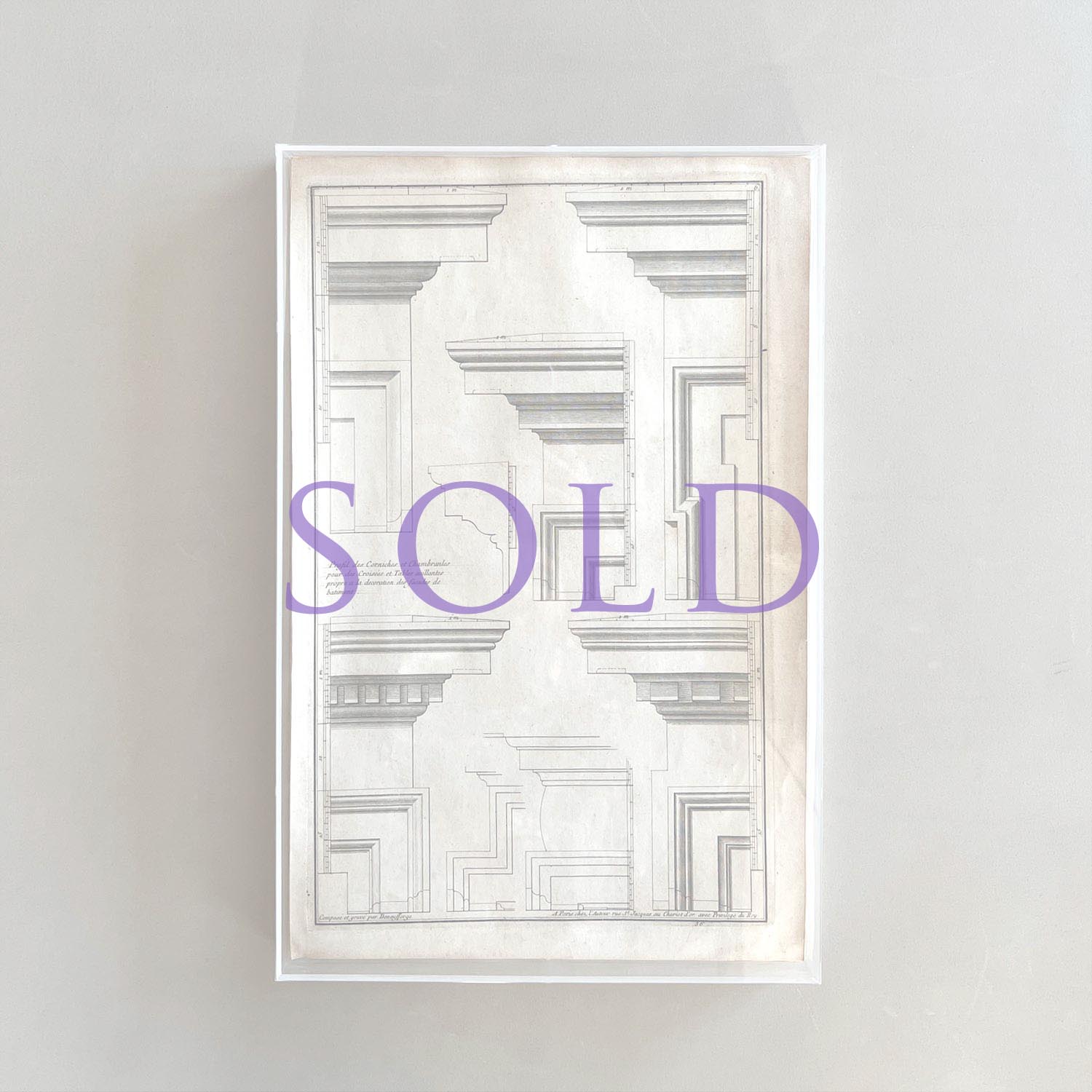 SEGMENTS OF CORNICE ENGRAVING