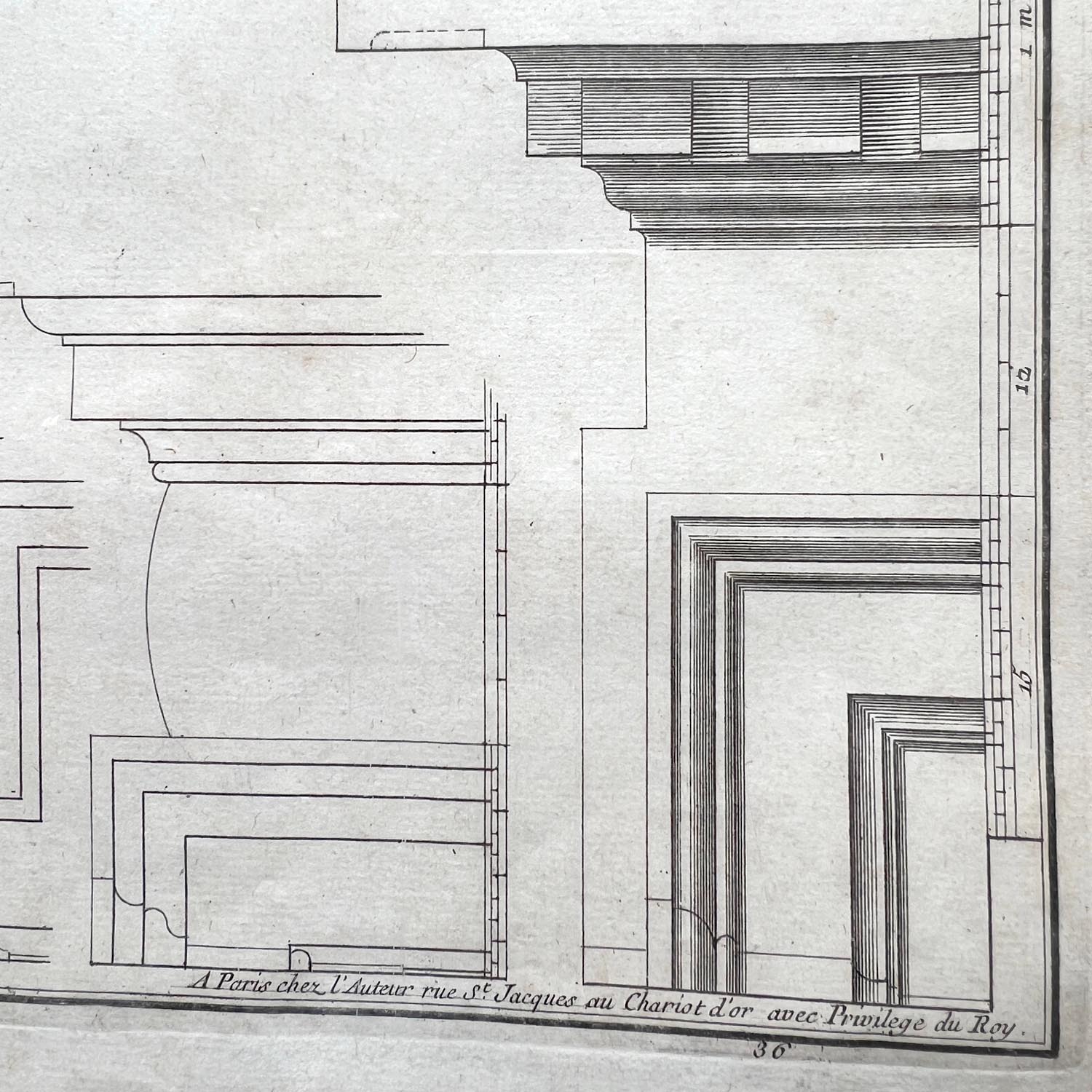 SEGMENTS OF CORNICE ENGRAVING