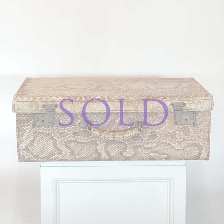 HEMINGWAY ERA SNAKESKIN SUITCASE