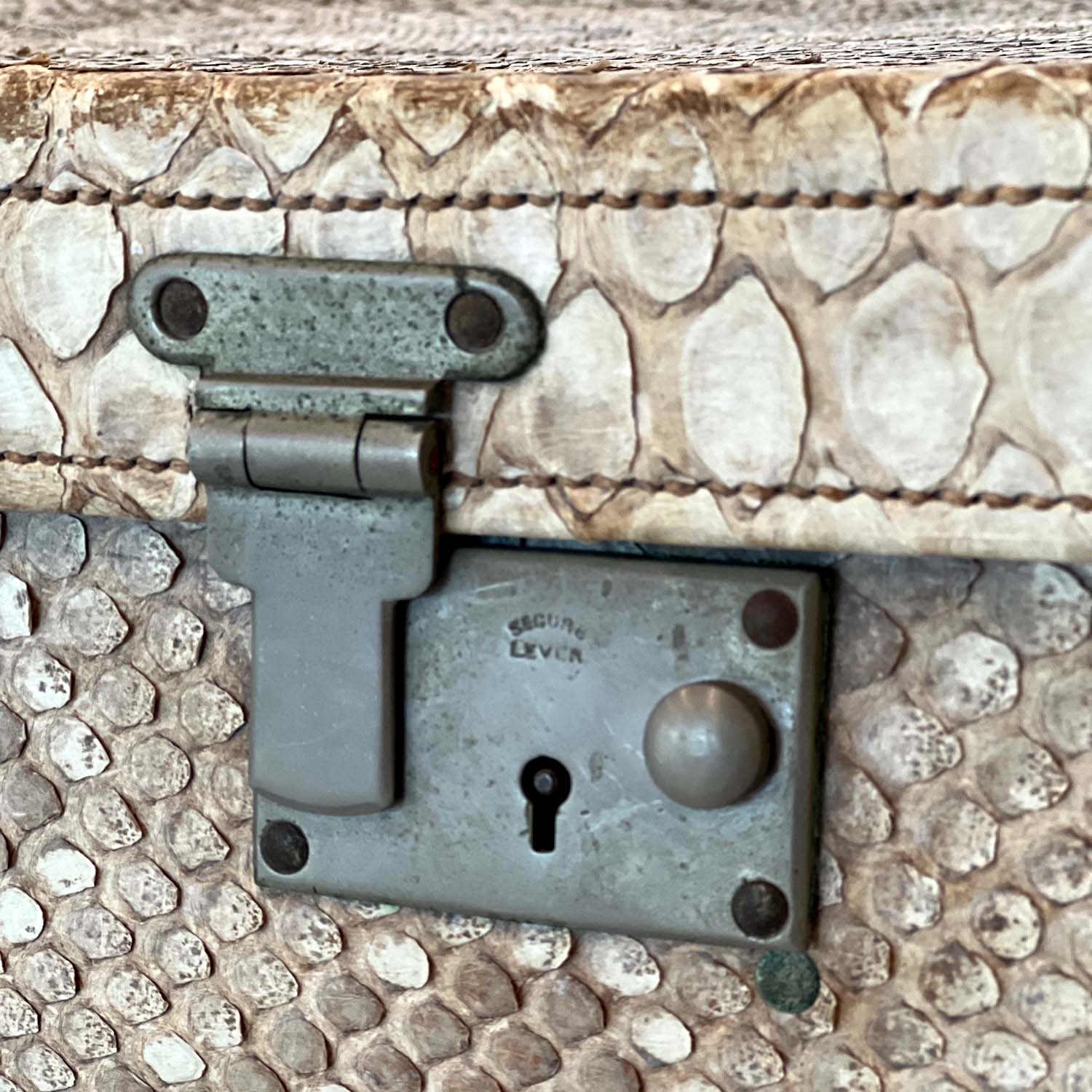 HEMINGWAY ERA SNAKESKIN SUITCASE