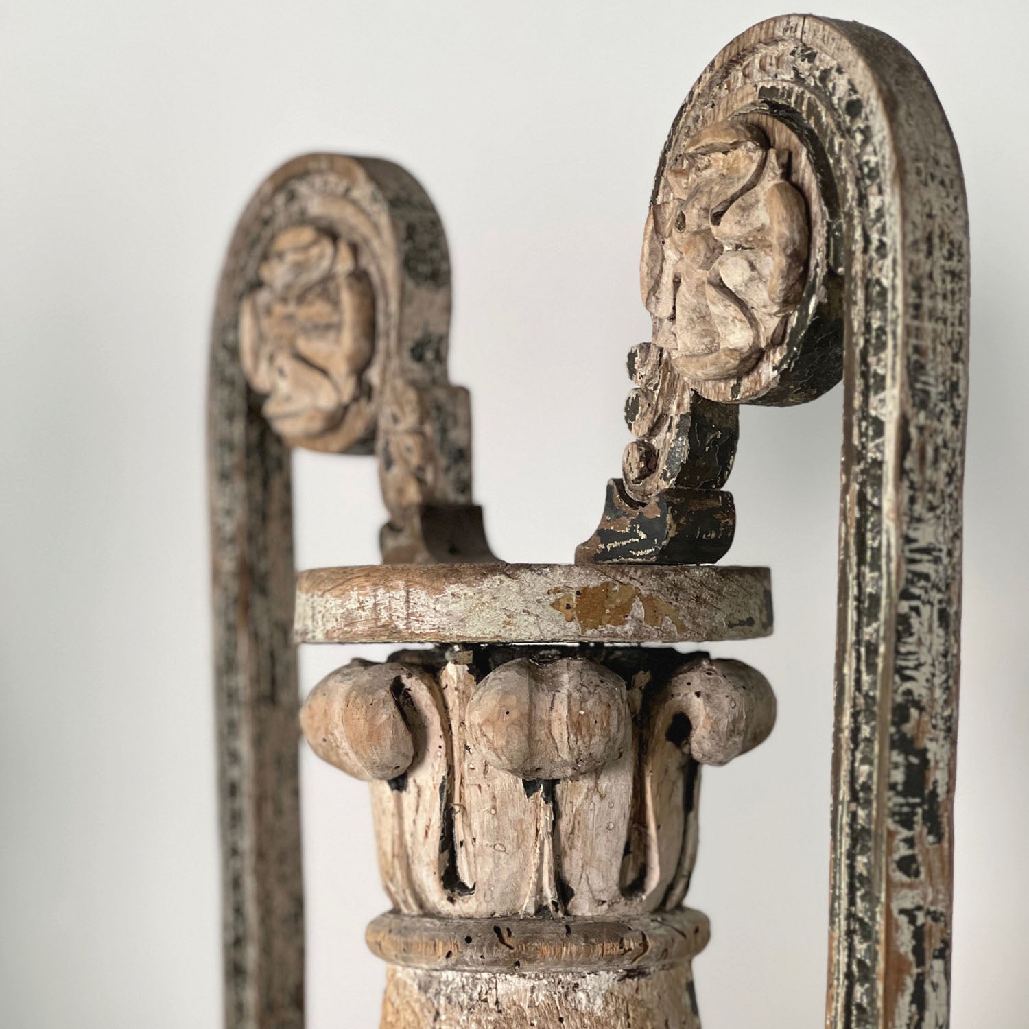 NEOCLASSICAL PAINTED WOOD URNS