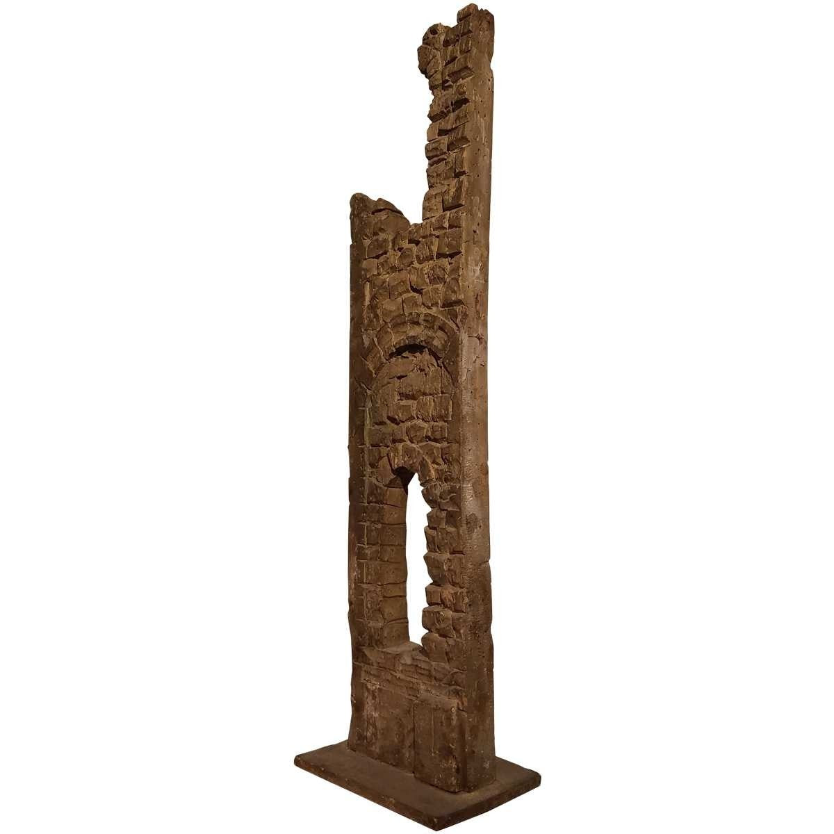 Georgian Style Miniature Wood Model of Ruins 1870