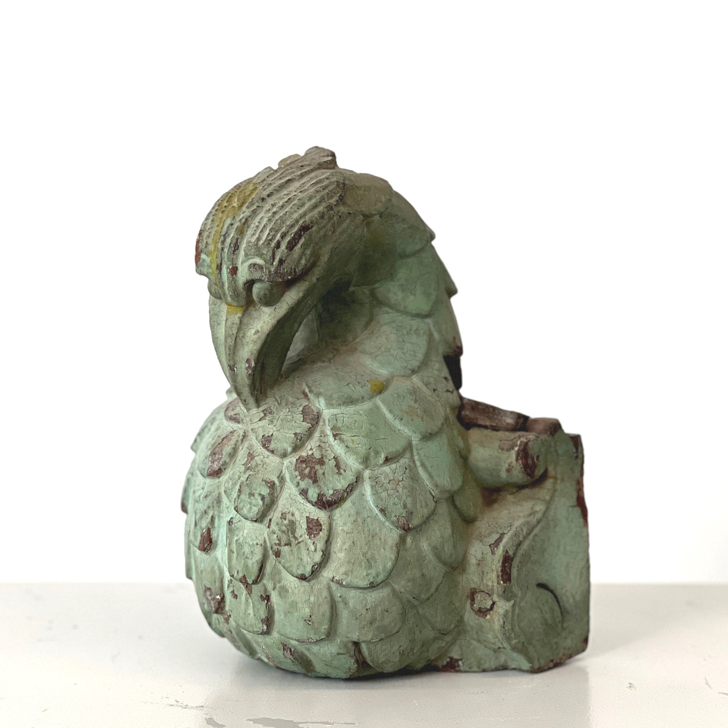 CONTINENTAL CARVED AND PAINTED WOOD BIRD