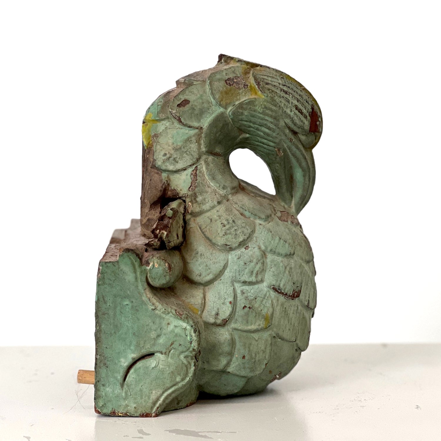 CONTINENTAL CARVED AND PAINTED WOOD BIRD