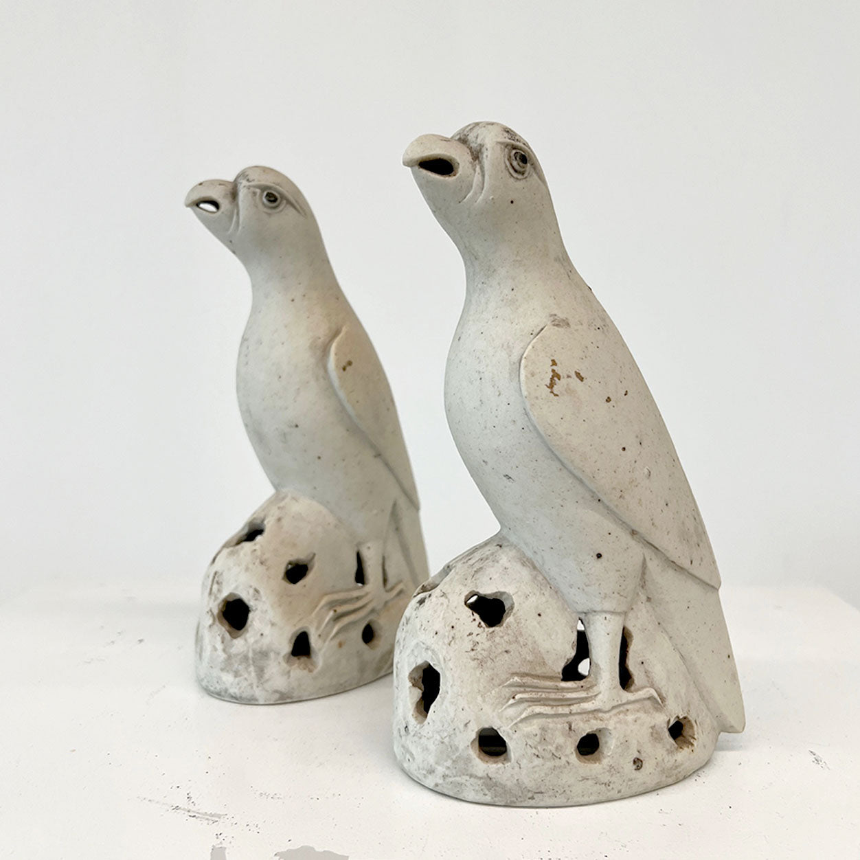 MATTE GLAZED PARROTS - PAIR