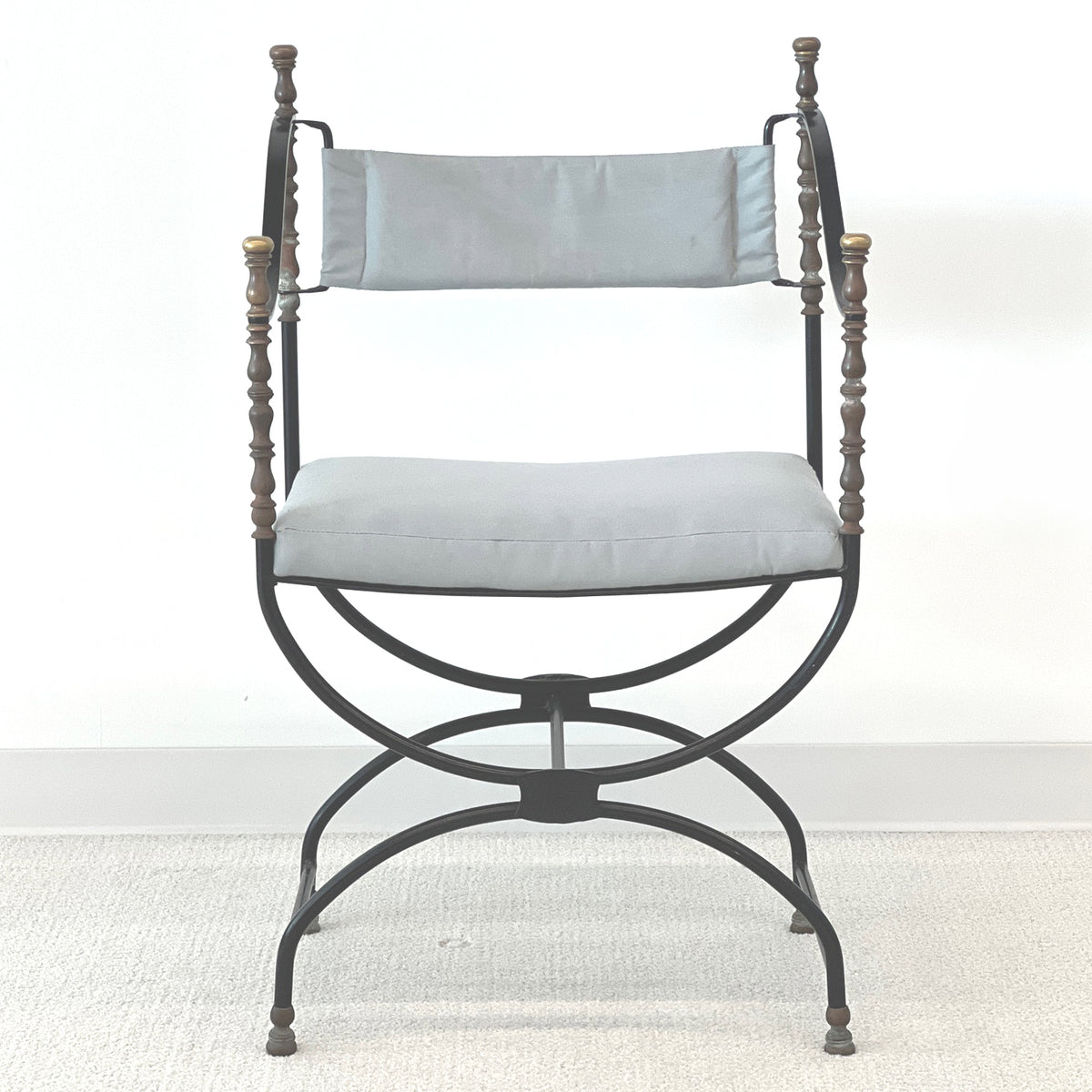SAVONAROLA STYLE IRON CHAIR - PAIR
