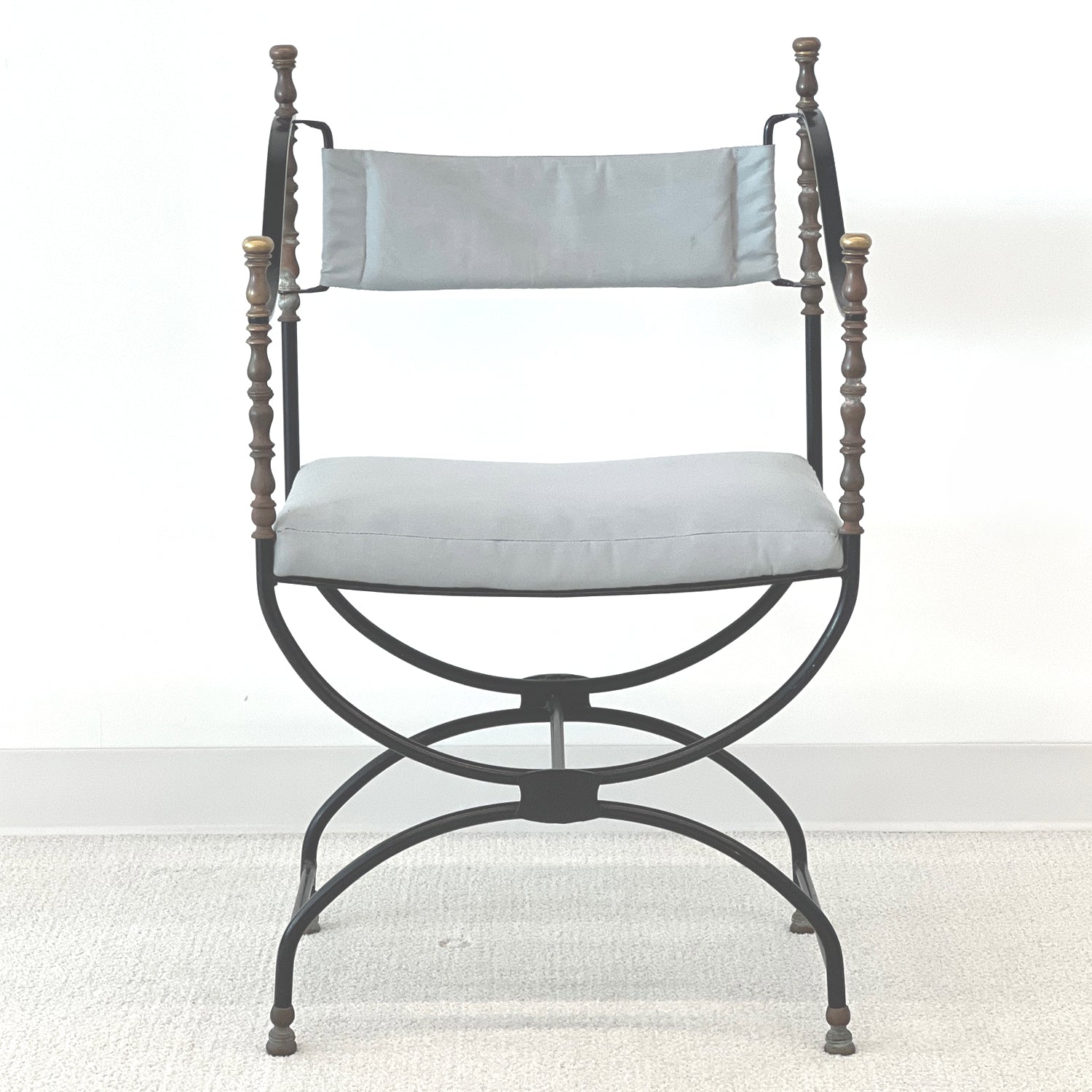 SAVONAROLA STYLE IRON CHAIR - PAIR