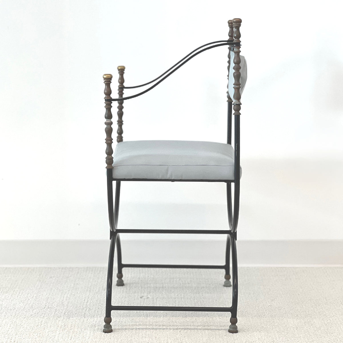 SAVONAROLA STYLE IRON CHAIR - PAIR
