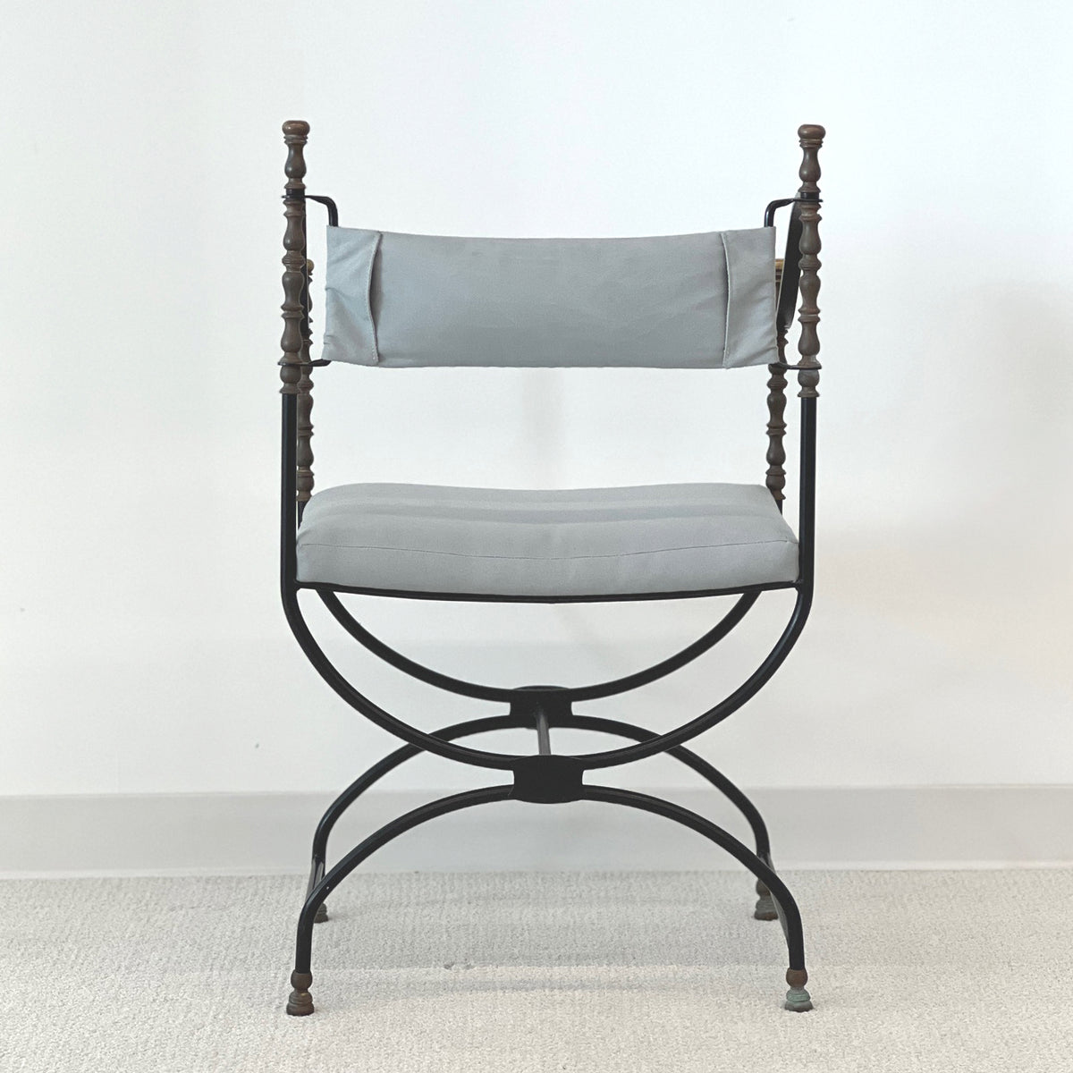 SAVONAROLA STYLE IRON CHAIR - PAIR