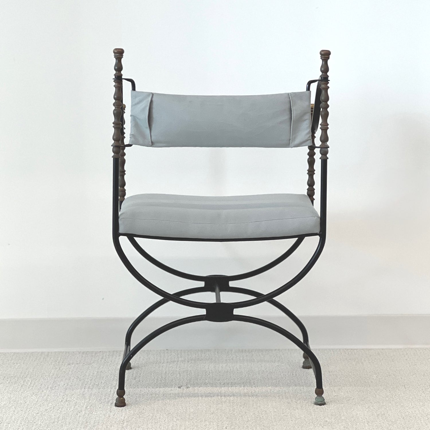SAVONAROLA STYLE IRON CHAIR - PAIR