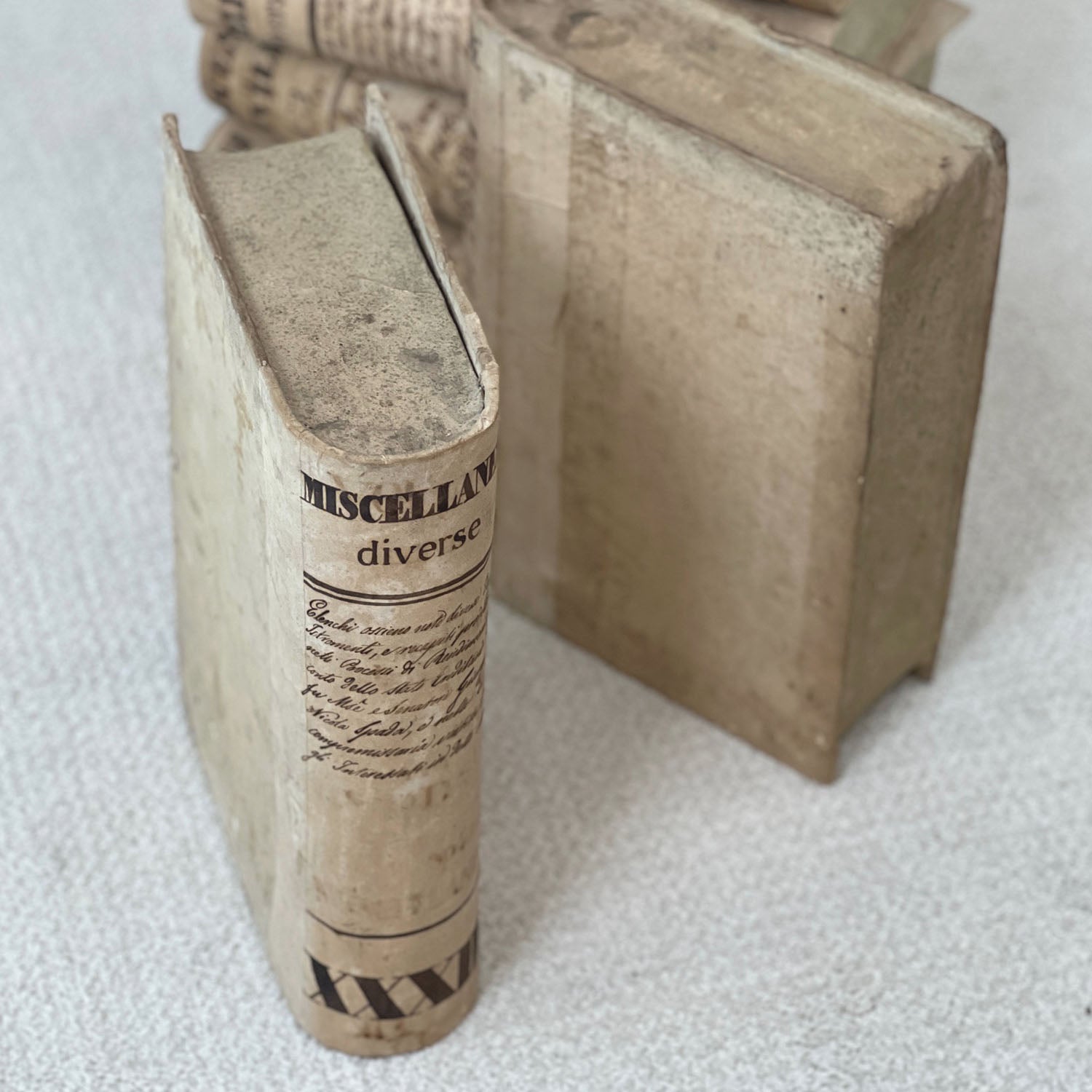 ITALIAN PAPER MACHE BOOK-KEEPING BOXES