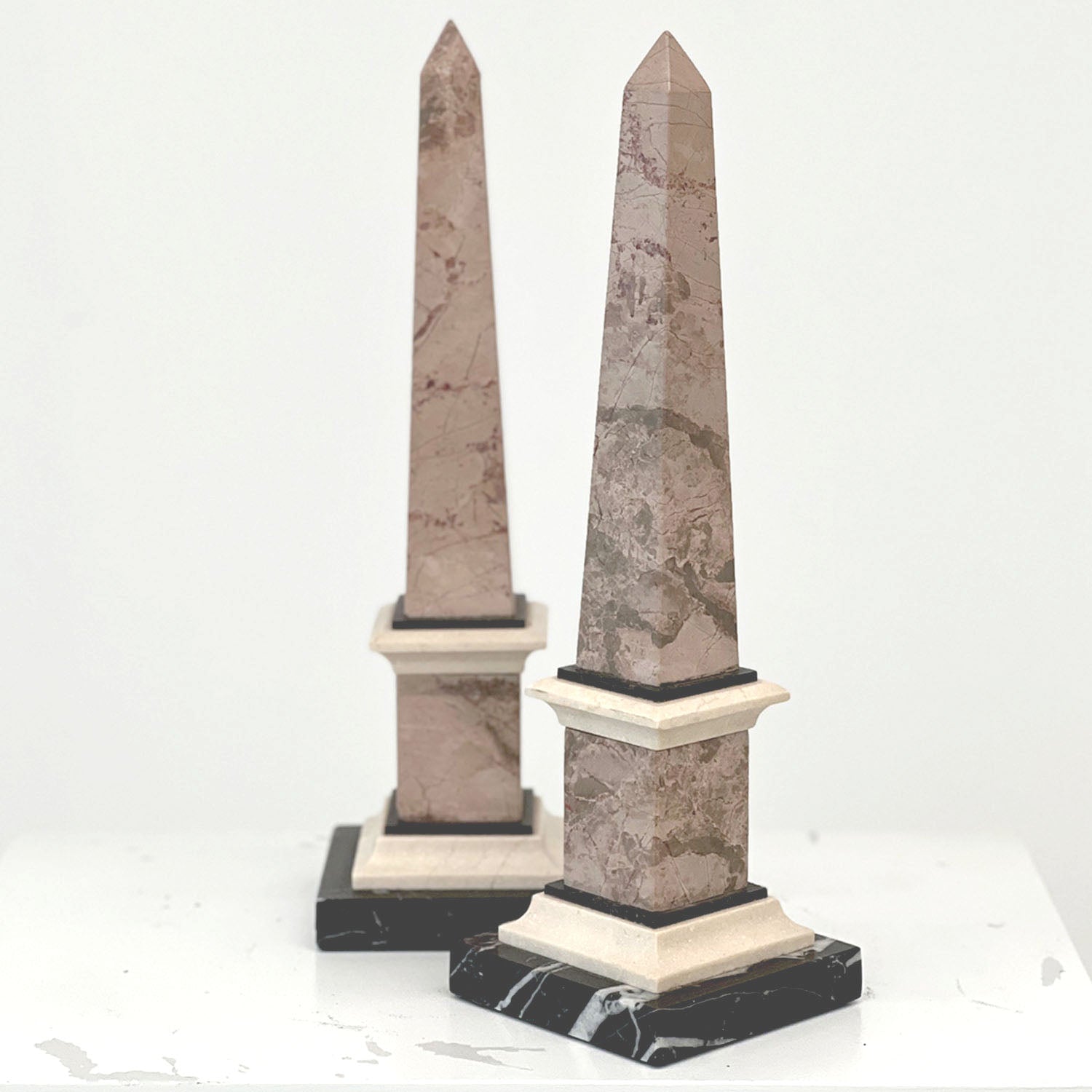 GRAND TOUR MARBLE OBELISK (PAIR)