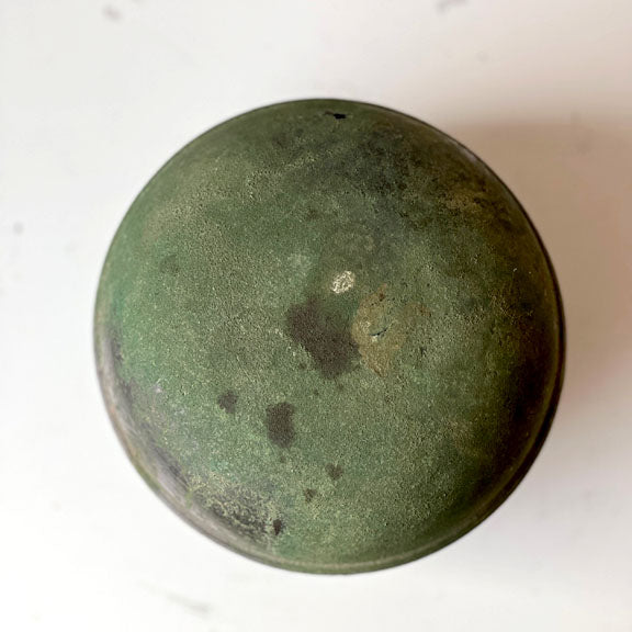 GORYEO DYNASTY BRONZE FOOTED BOWL WITH LID