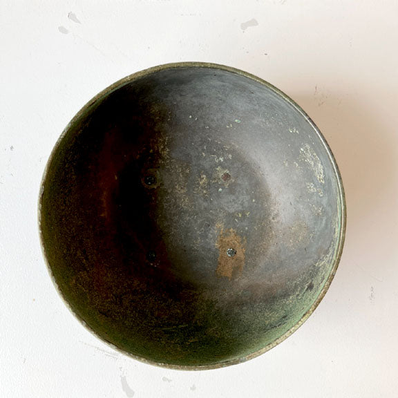 GORYEO DYNASTY BRONZE FOOTED BOWL WITH LID