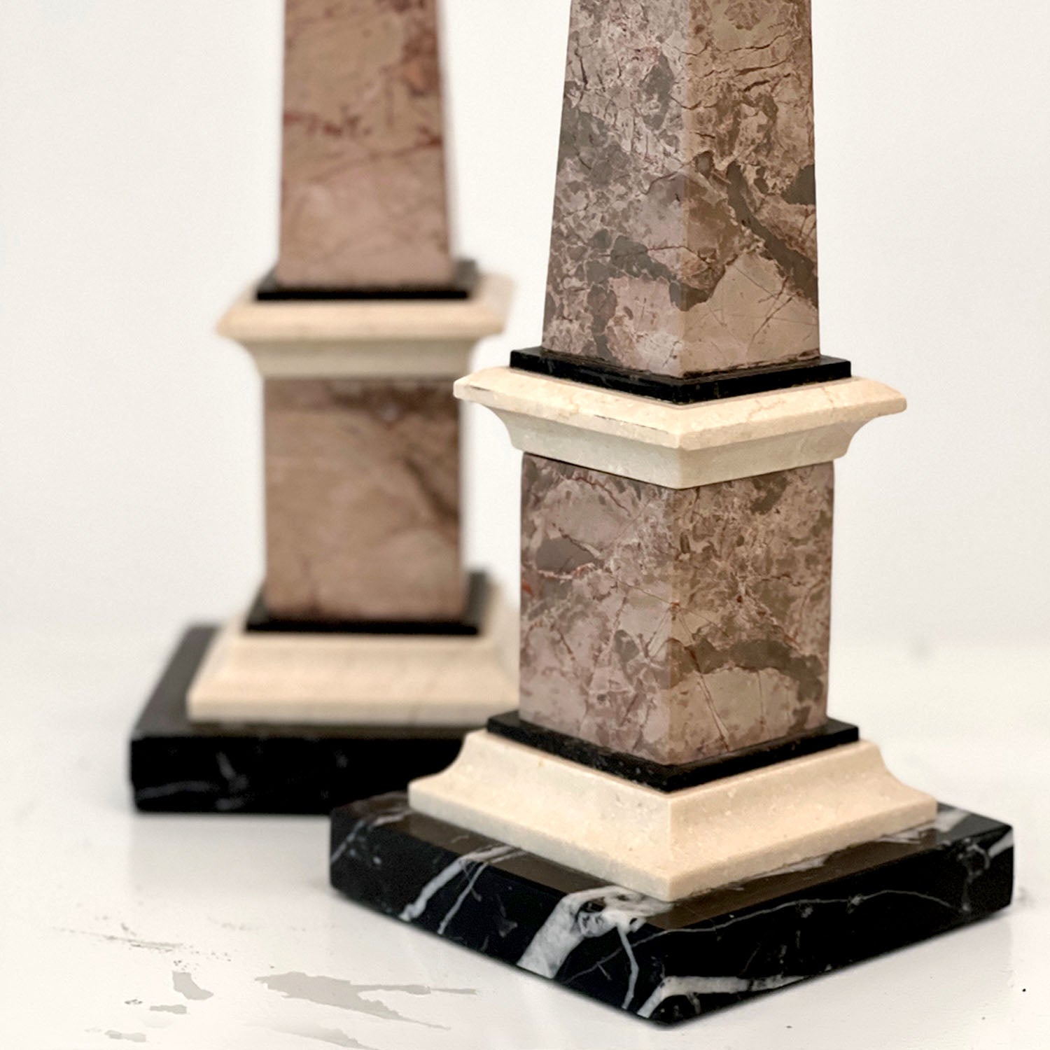 GRAND TOUR MARBLE OBELISK (PAIR)