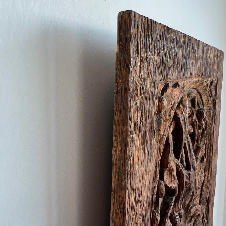 JACOBEAN CARVED OAK PANEL