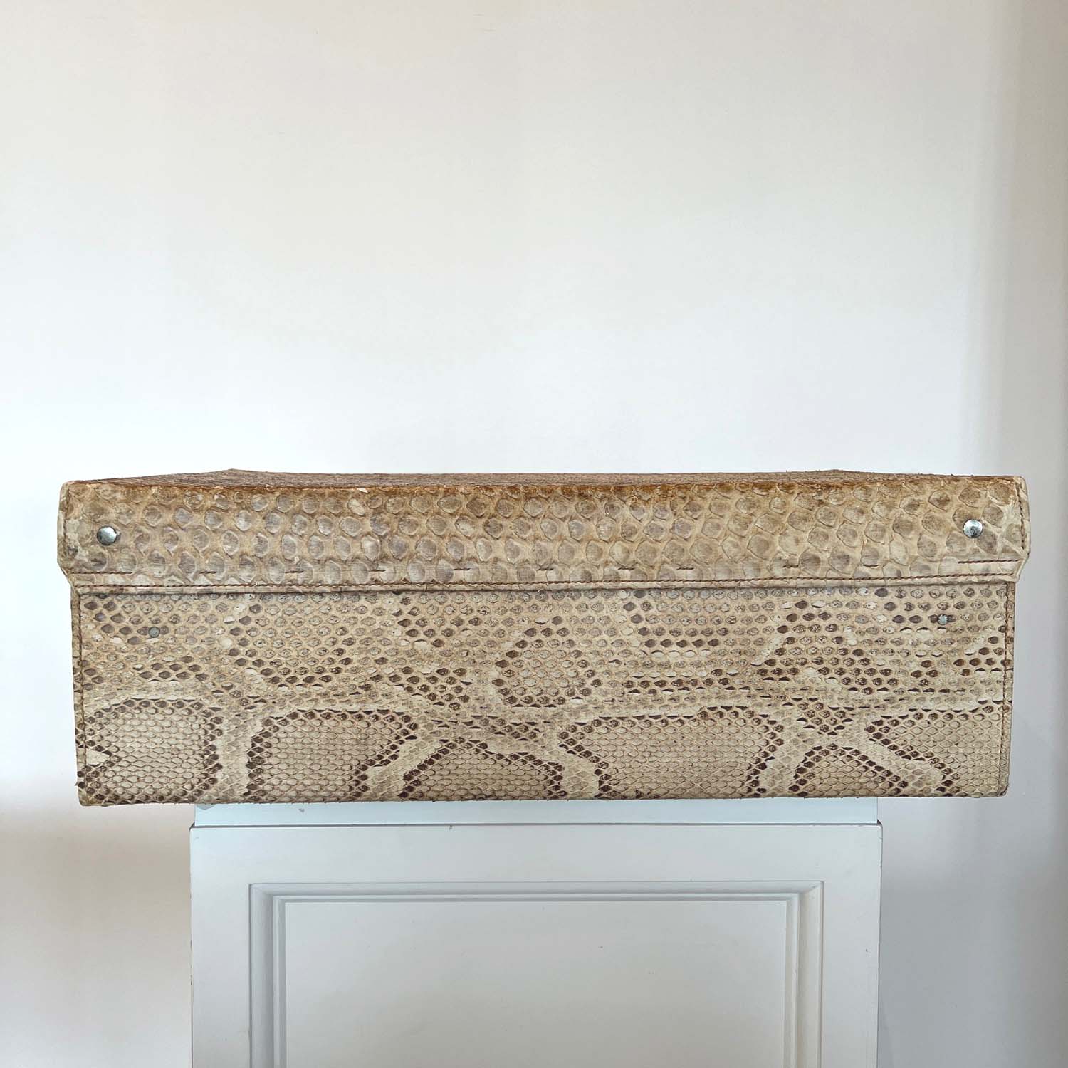 HEMINGWAY ERA SNAKESKIN SUITCASE