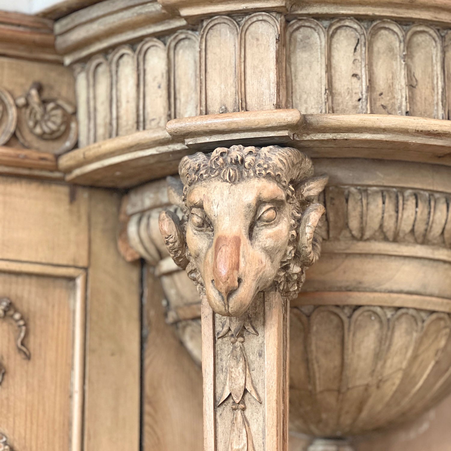 GEORGE iii MARBLE TOPPED SYCAMORE AND PINE CONSOLE - PAIR