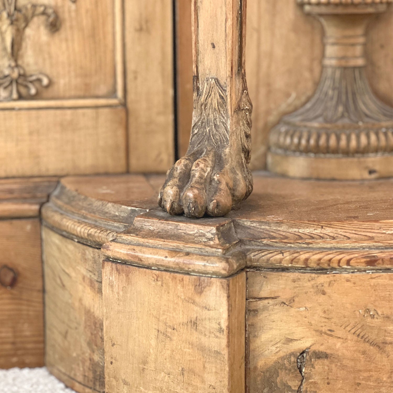 GEORGE iii MARBLE TOPPED SYCAMORE AND PINE CONSOLE - PAIR
