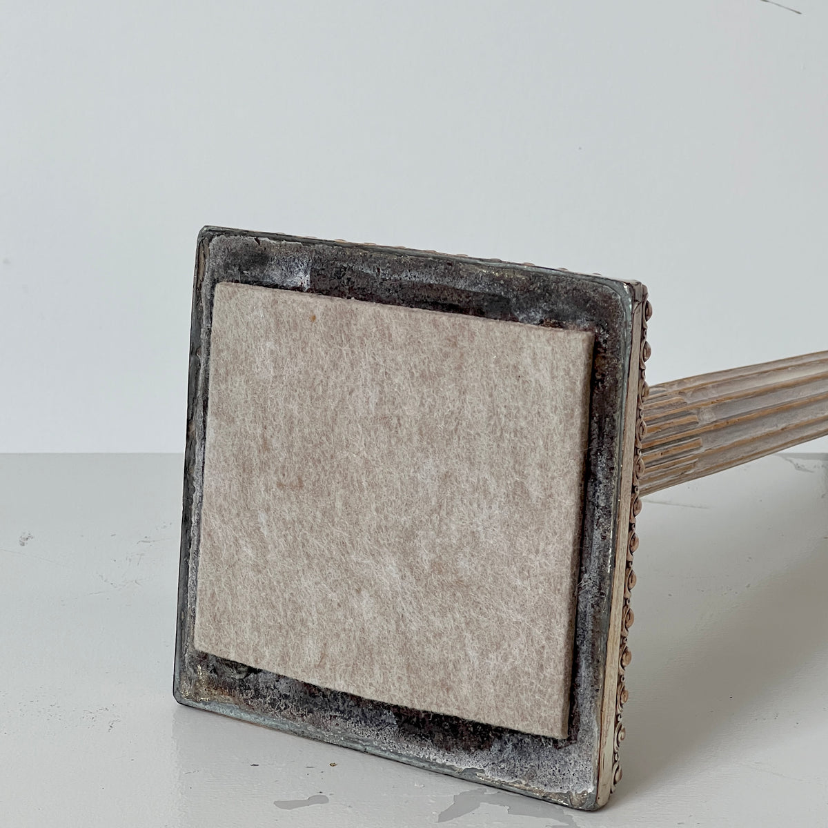 CORINTHIAN COLUMN SILVER-PLATED CANDLESTICKS - FOUR