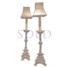 BAROQUE ITALIAN CANDLESTICK LAMPS - 17TH CENTURY (PAIR)