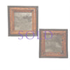 SQUARE ANTIQUE MIRRORS (PAIR)