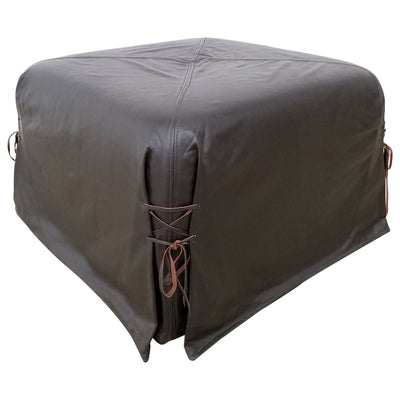 Shoelace Ottoman (leather) - Showroom Sample